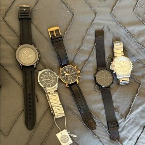 Stylish Watch Collection in Black and Silver